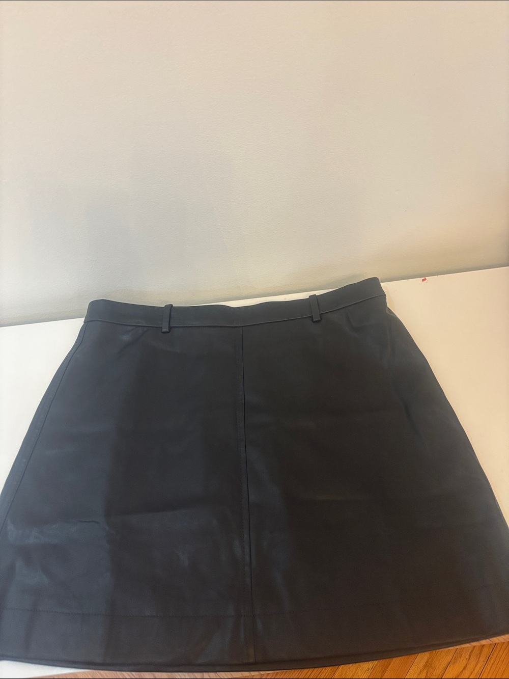 J. Crew Black Faux Leather Mini Skirt